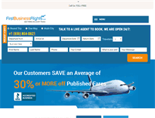 Tablet Screenshot of firstbusinessflights.com